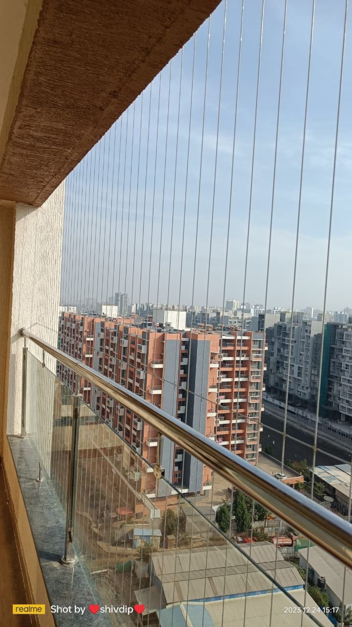 Invisible grill on apartment balcony
